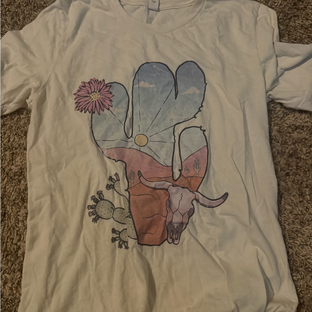 Graphic Cactus T-Shirt with Desert Design